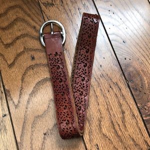 American Eagle Brown Floral Belt